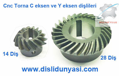 Cnc torna C eksen ve Y eksen dişlisi