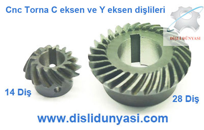 Cnc torna c eksen ve y eksen dişlisi