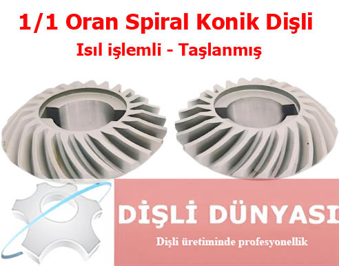 1-1 Oran Spiral Konik Dişli
